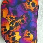 Skull Halloween 80’s Zipper Makeup Bag New Photo 11