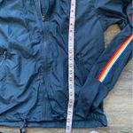 Zyia  Navy Blue Rainbow Athletic Windbreaker Jacket S Photo 7