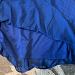 Crystal Doll  tiered dress. Like new. Blue size medium. Lined. Photo 3
