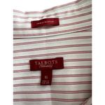 Talbots Women's  White & Pink Striped Button Down Shirt Size 16 Photo 2