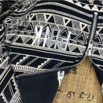 PINK - Victoria's Secret Pink by Victoria’s Secret Aztec Quarter Zip Pullover Shirt Black Cream Small Photo 4