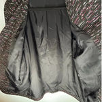 Ann May Lined Silk Cotton Blazer Size Large Black Pink Office Work Business Photo 2