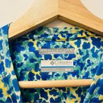 Columbia  pfg outdoor camo active tee womens aqua blue yellow medium Photo 6