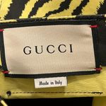 Gucci Women’s Bright Yellow Animal Print Cotton Twill Skinny Pants Size 26 NEW Photo 4