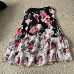 Fame and Partners Black and white floral sleeveless dress with pleated bottom never worn Photo 3