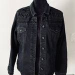 Diane Gilman Black Denim stylish Jacket🌹 Photo 0