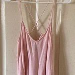H&M Pale Pink Strappy Cropped Tank Top Size Small Soft Stretch Shirt Like New Photo 0