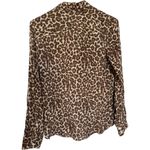 J.Crew prefect cheetah print silk cotton mix button down shirt brown 2 Photo 2