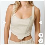 Crescent  khaki corset crop top size Large Photo 1