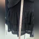 Ba&sh Black light weight short dress with Ruffle Details Photo 12