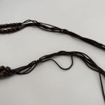 Unbranded Brown Coconut Shell Belt Beaded Boho Adjustable Tie Y2k Vtg Photo 5