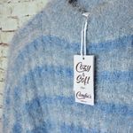 Candie's  | Blue Stripe Fuzzy Eyelash Sweater Photo 3