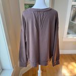 Aerie Offline Purple Taupe Crewneck Sweatshirt with Front Pockets Size Large Photo 3