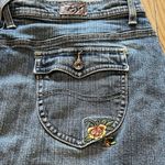 Jeans Lee 1889 Blue Denim Embroidered Peacock Mini Skirt Size 17M Western Photo 4