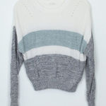 Garage Womens Colorblock Striped Pullover Sweater Size XS Long Sleeve Casual Photo 0