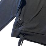 Mossimo Women's XXL Sweatshirt Black Cropped Lace Up Casual Comfy Neutral Photo 2