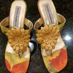 Monzo & Franco Flower Heels Slides Sandals Shoes 9M Size 9 Photo 0