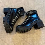 Jeffrey Campbell  Czech Black Lace Up Chunky Boots 9.5 Photo 1