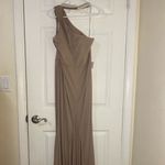 Azazie  High Neck Rhistone one Shoulder Bridesmate Gown Maxi Dress Photo 2