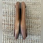 Tory Burch Reva Tumbled Royal Tan Logo Ballet Flats Size 9.5 Photo 3