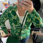 Lands' End Lands’ End green lime lightweight supima cotton button down cardigan, size large Photo 0