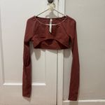 Free People movement size medium shrug top arm coverup gold trim crop layer Photo 1