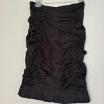 Nanette Lepore  black smart ruched wiggled pencil skirt pleated Photo 3