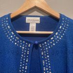 Alfred Dunner Blue Ombre Two for One Embellished Jewel Sweater Top Small NYE Photo 2