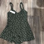 Urban Outfitters UO Green Floral Button Romper medium NWT Photo 6