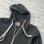 Cali Love Heritage Gray Zip Hoodie Women’s Large Fleece Lined Casual Sweatshirt Black Photo 3