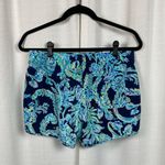 Lilly Pulitzer Luxletic Ocean Trail Shorts High Tide Navy Scuba Doo Sz.M Photo 9