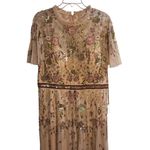 Mac Duggal NWT Floral Sequined Embellished High Neck Butterfly Sleeve Gown SZ 14 Photo 1