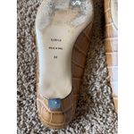 Toteme Croc Embossed Leather Square Toe Mules Kitten Pumps Womens Italy 39 US 9 Brown Photo 12