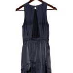 Tibi Flume Asymmetrical Silk Lined Wrap Sleeveless Maxi Halter Dress 8 Black Photo 6