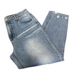 No Boundaries  Jeans Juniors Sz 11 High Rise Distressed Light Wash Stretch Ankle Photo 4