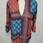 Wishful park orange paisley blouse size medium Photo 0