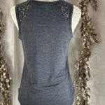 Maurice's  Women’s Small Gray Lace Trim Graphic Tank Top Country‎ Concert Vibe Photo 2