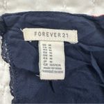 Forever 21  Junior Navy Blue Floral  Short Sleeve Mini Dress with Side Zipper Photo 13