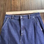 Banana Republic  Center Split Hem Retro Chic Maxi Denim Jeans Blue Size 14 NEW! Photo 2