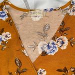 Altar'd State Altar’d State Mustard Yellow Floral Faux Wrap Midi Dress size small Photo 5