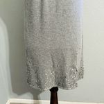 Twenty One Women Gray Sleeveless Round Neck Sequin Detail CutOut Back Dress Sz M Photo 9