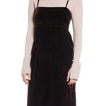 Nordstrom Lewit Velvet Slip Dress 8 NWT Silk Ruched Side Tie Empire Waist Photo 3