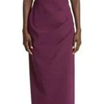 Chiara Boni  Skylar Midi Zip Purple Gown Cold Shoulder Size 2 NEW Photo 0