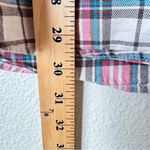 Matchstick Pink White Plaid Button Down Shirt Dress Womens M Preppy Casual Fall Size M Photo 8