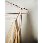 SAN SLOANE White Lime Green Satin Slip Style Cowl Neck Dress Size Small Photo 13