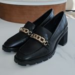 Sanctuary  Black Leather Chain Loafers – Size [ 11M ] Photo 0