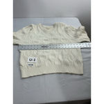 Womans Marled Sweater XL Cream Cable Knit Pullover Long Sleeve Photo 5