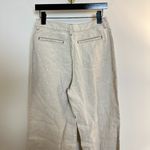Madewell  Patch Pocket Linen Flare Trousers in Oat Color Linen Size US 2 NWT Photo 7