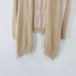 Diane Von Furstenberg  Open Front Cardigan Silk Cashmere Gold Shimmer Small Luxe Photo 4