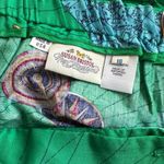 Susan Bristol Green Blue Skirt Europe Travel Vacation Globe Preppy Rayon Size 16 Photo 5
